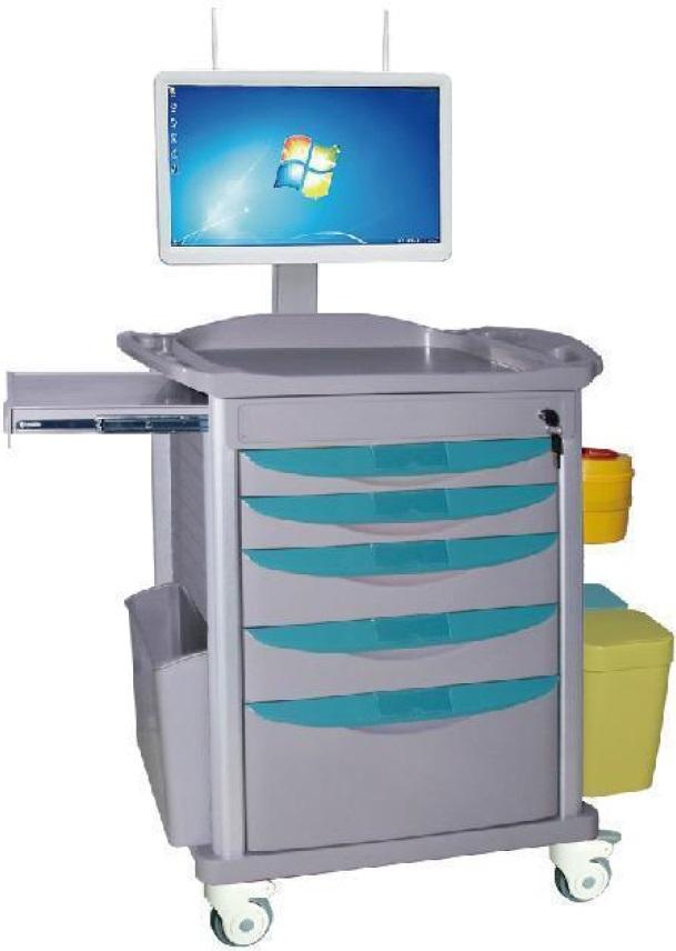 JYK-C85077A-SL grey and blue model nursing trolley