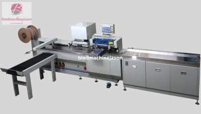 China Automatic wire binding machine PBW580S with hole punching and auto feed conveyor for sale
