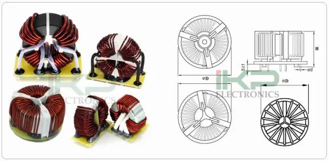 Ikp Factory Supplies Three/Four Phase Toroidal Nano-Crystalline Core Common Mode Choke Coils