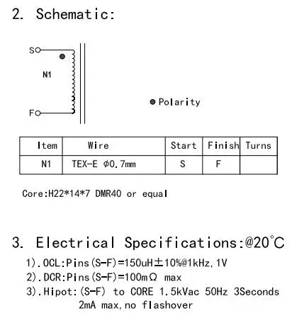 21AWG Standard Common Mode Choke Inductor for Welding Machine