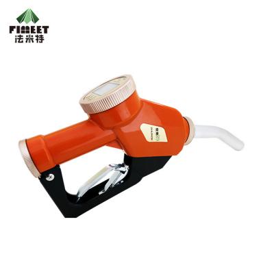 China Gasoline Fuel Filling Gun With Flow Meter Digital Fuel Metering Device Nozzle for sale