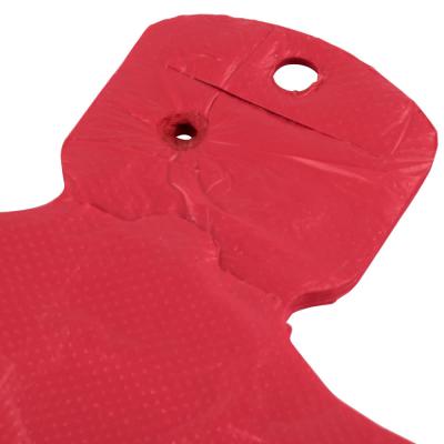 China Material roxo do HDPE dos sacos de compras da camisa da cor T para compras na mercearia à venda