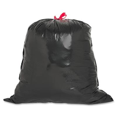 China Impressão reciclável preta do Gravure dos sacos de lixo 120L com cordão azul à venda
