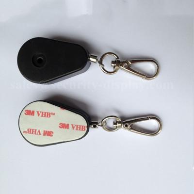 China Tear Shape Retractable Anti Theft Pull Box Recoiler with Key Hook End for sale