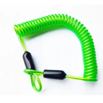 China Double Loop Ends Expandable Plastic Coiled Cable Lanyard ISO for sale