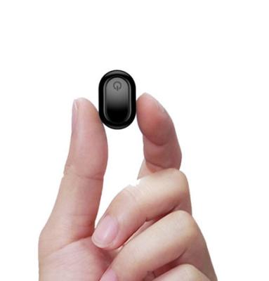 China Black Plastic Micro Wireless Bluetooth Spy Earpiece 50m transmitter for sale