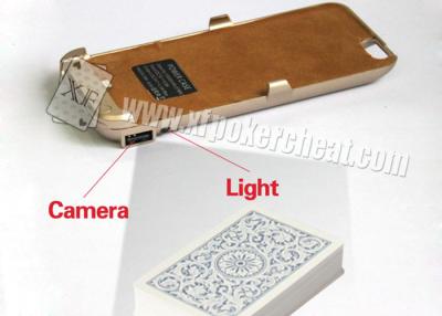 China Iphone 6 Golden Plastic Charger Case Poker Scanner With Micro Camera for sale