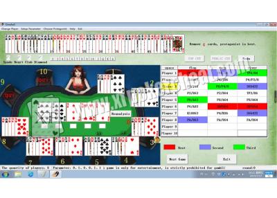 China Dispositivo inglês da fraude do software de análise do póquer dos cartões de Omaha 5 da versão à venda