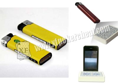 China Poker Scanner Yellow Plastic Lighter IR Zippo Camera / Cigarette Lighter Spy Camera for sale