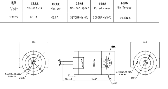 Specification Chart