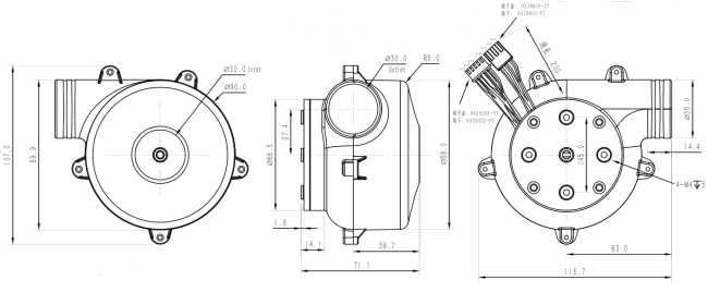 BRUSHLESS DC BLOWER DRAWING