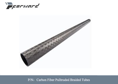China o tubo Pulltruded de 15mm a de 40mm trançou o material composto da fibra do carbono de 2.5mm à venda