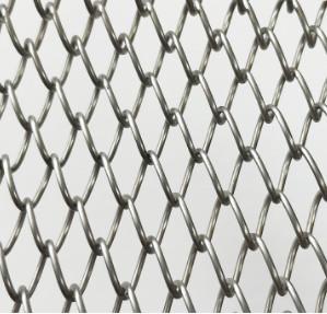 China Galvanised Stainless Steel Chain Link Diamond Mesh Steel Plate for Conveyor Belts for sale