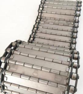 China Galvanized Stainless Steel Plate Chain Conveyor Belt For Chip for sale