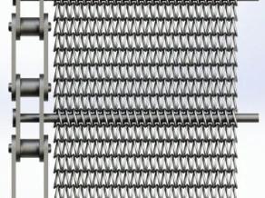 China 1mm Stainless Steel Eye Flex Conveyor Belt Heavy Duty Metal Screen Mesh for sale