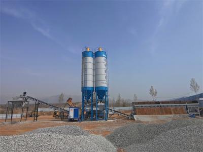 中国 Concrete Batching 50m3/H Fixed Cement Mixer Aggregate Mixing Plant 販売のため