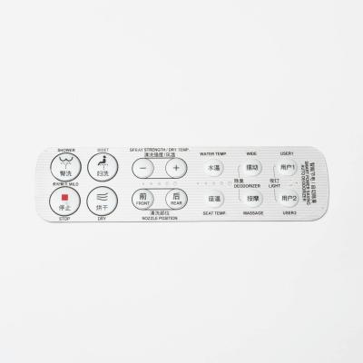 China Interruptor de teclado de membrana de color blanco para OEM de electrodomésticos en venta
