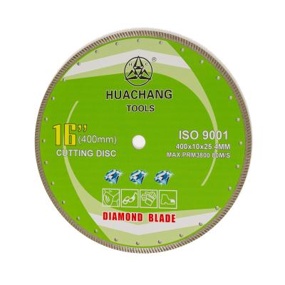 China High Quality 16inch 400x10×25.4mm Dry Cut Continuous Diamond Turbo Blade For Granite 16inch 400mmx25.4mm for sale