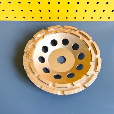 China 230mm 9 Inch Diamond Cup Wheel Double Row Cup Wheel For Stone Hard Building Materials for sale