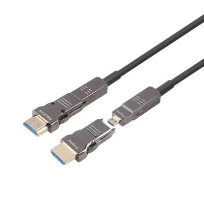 China Cable HDMI de alta velocidad 8K 3D HDMI HDCP 2.2 ARC con HDMI de fibra masculina y micro HDMI en venta
