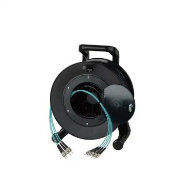 China SC FC ST LC Connector Retractable Ethernet Tactical Fiber Optic Cable Reel For FTTH for sale