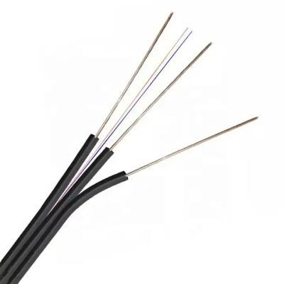 China 2 núcleo FTTH Drop Cable G657A1 LSZH Jacket Fig 8 Cable de caída de fibra óptica FTTH de aire plano de soporte automático en venta