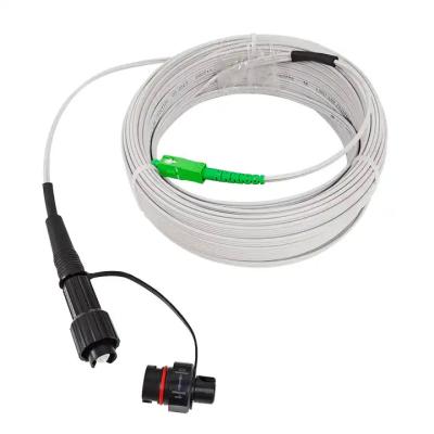 China Novo cabo de equipamento de fibra óptica pré-conectado cabo de queda de fibra óptica para o exterior cabo de parche com puxador de fibra óptica SC à venda