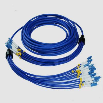 China ODM OEM Fiber Optic Breakout Cable 4/6/8 /12 FC LC SC ST/UPC Connector Single Mode Fiber Jumpers for sale
