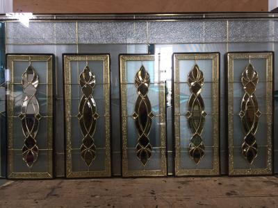 China Antique Stained Glass Entry Door Glass Inserts Suppliers With 15 Years Of Experience for sale