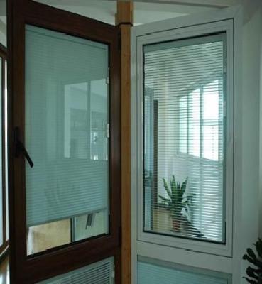 China Horizontal 22 X 36in Internal Mini Blinds For Windows Between Glass Exterior Door for sale