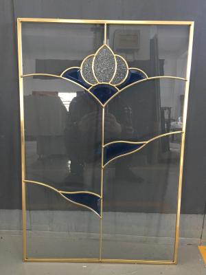 China 7.5MM 1.2M Encapsulating Double Glazed Stained Glass Door Dampproof for sale