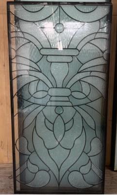 China 25mm Laminated Double And Triple Glazed Windows French Door Decorative Leaded Glass Panels for sale