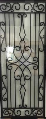 China Acid Etched Decorative Door Inserts Wrought Iron Glass Door Inserts 20mm 2m for sale