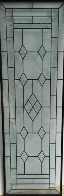 China Triple Glazed Sliding Patio Doors Antique Stained Glass Panel Chrome Finish for sale