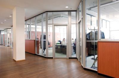 Panoramic System Aluminum Frame Glass Partition Wall For Residential