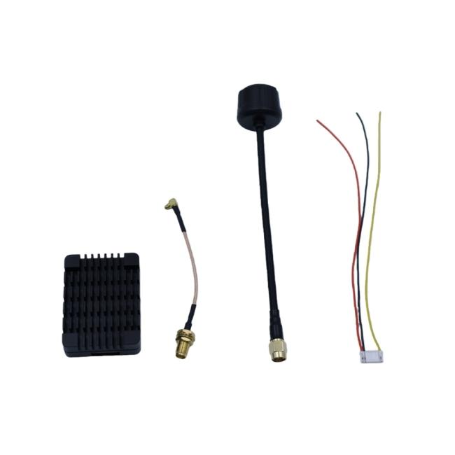 3.7GHz Wireless Video Transmitter side view displaying mounting options and antenna connection