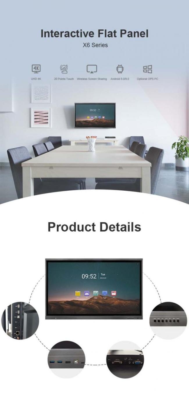 40 Point 16GB Ultra HD Smart Touch Screen Classroom Interactive Whiteboard 1