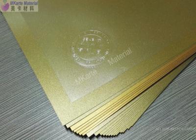 China Smart Card Golden Inkjet Printable PVC Sheets With Excellent Ink Adhesion for sale