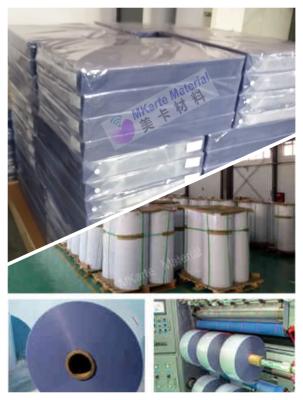 China Transparent PVC Coated Overlay One Side Glue Coating With Excellent Peeling Strength for sale