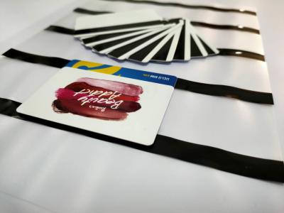 China película cubierta revestida material de la raya magnética de 0.1m m A4 Smart Card en venta