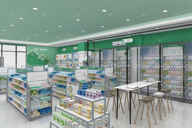Pharmacy display rack design - interior view 2