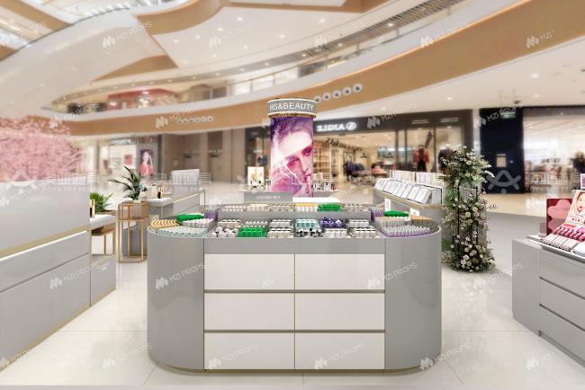 BKC009 beauty kiosk display shelves