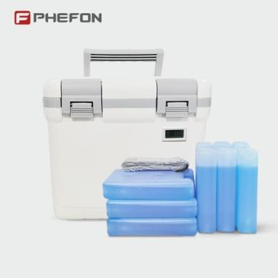 China Medical Cooler Box Vaccine Blood Transport Box With Ice Brick for sale