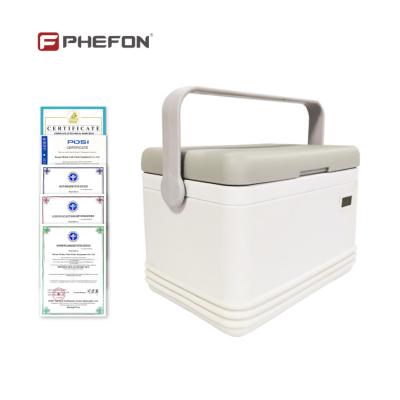 China Caixa de arrefecimento de gelo de cadeia fria 5L Caixa de arrefecimento exterior Phefon Branco à venda