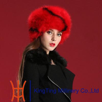 中国 証拠 100% 女性のためのハンドメイドのロシア様式の毛皮の帽子を巻いて下さい 販売のため