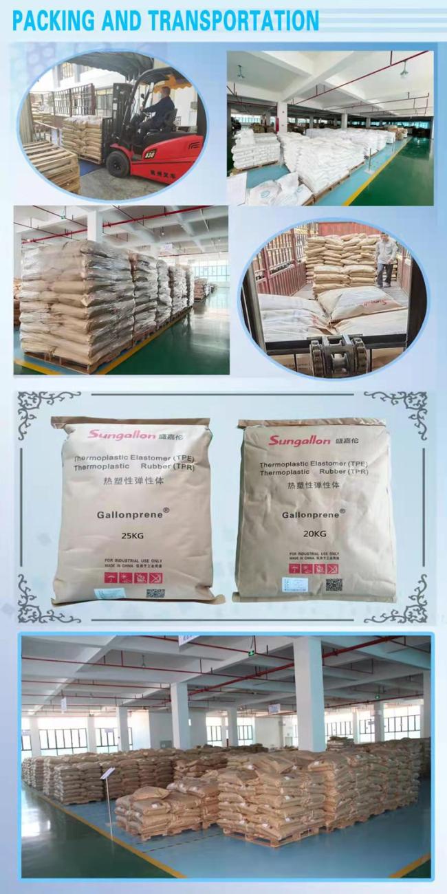 TPE granules packaging and shipping process
