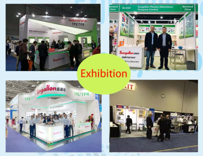 Sungallon exhibition booth at international plastics trade show