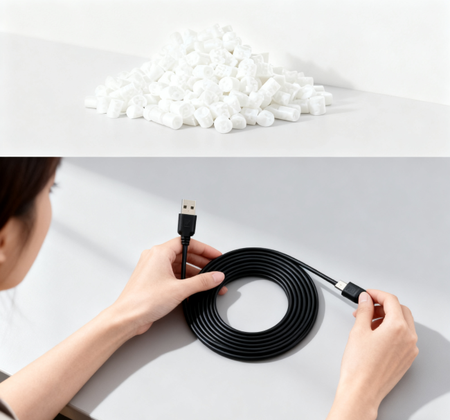 Sungallon Scratch-Proof Anti-Aging Non-Toxic for Home/Office USB Power Cable Sheaths TPE Granule 0