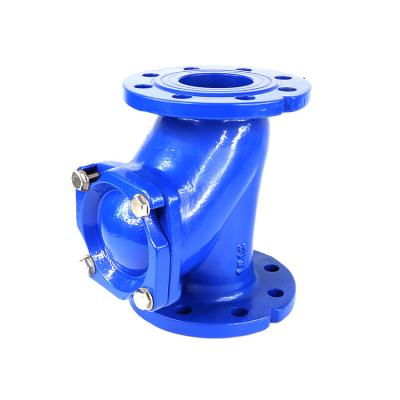 China QT450 DN80 Ball Check Valve Flange Type Cast Iron DN150 PN16 Elastic Rubber for sale