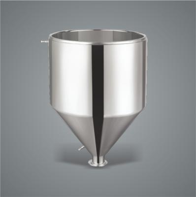 China Double Deck Stainless Steel Hopper Tank 35l Milk Holding Vertical for sale